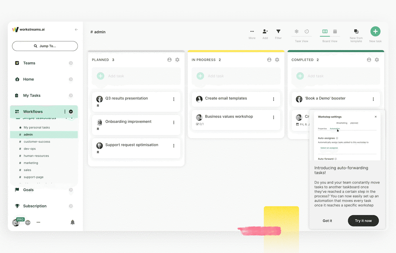 workstreams.ai best workflow optimization software